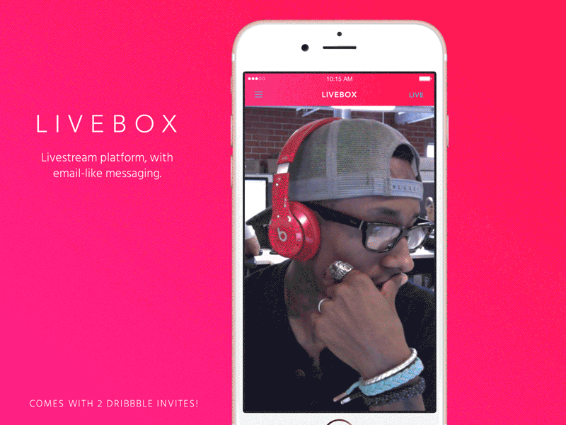 Livebox ~ Dribbble Invites ar dribbble invite gif invite ios mobile ui ux video vr