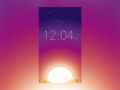 Sunrise alarm app background clock illustration phone screen sunrise sunset time wallpaper