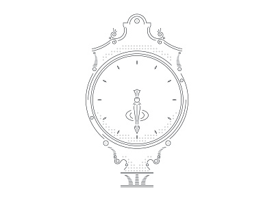 Ellicott City Strong clock ellicott city illustration linear maryland outline time