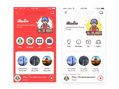 app-radio app microphone movie music ps radio ui
