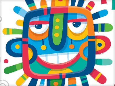 Elohim art print segmented vector vonster