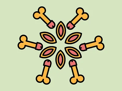 Clusterfuck flesh icon penis thick lines vagina