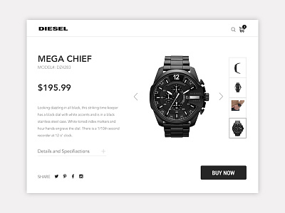 Product Detail Design design ecommerce fashion product ui ux watch webdesign website