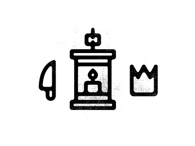 Tonberry Essentials crown final fantasy gaming icon illustration knife lantern line rpg texture tonberry