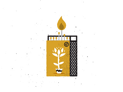 Dribbble matches fire light matchbox matches plant