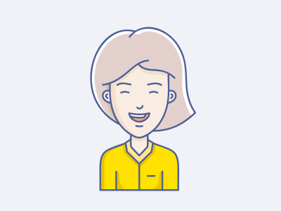 Linda avatar character character design design face girl illustration illustrator linda line linear vector