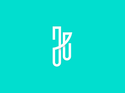 Je branding e j je logo monogram typography