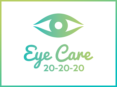 Eyecare20-20-20 Logo application branding gradient illustrator iphone logo