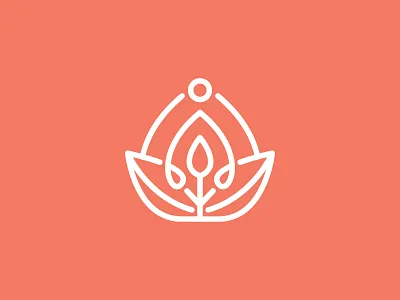 Senviet Logo beauty bloom blossom circle flower leaf logo lotus mark massage spa vietnam