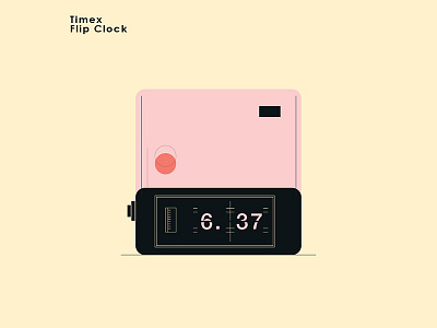 Timex Flip Clock clock flip clock illustration product design retro timex