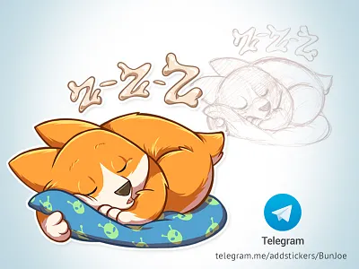Bun Joe animal art artwork cartoon character digitalart happy redisoj stickers telegramstickers telegramthebeststickers сorgi