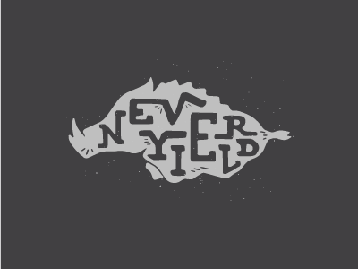 Never Yield arkansas football hand drawn lettering never razorbacks type yield