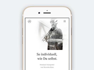 Mercedes I As Individual. As You Are. auto automobile automotive car landing page mercedes onepage performance marketing single page transporter truck