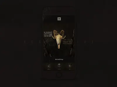 alreadyVintage - Website brown dark grunge responsive skull vintage web webdesign