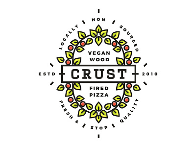 Crust logo pizza vegan wege