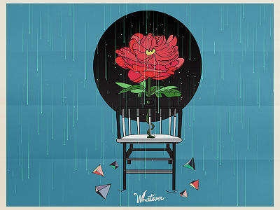 Whatever blue chair cube flower green pyramid rain red