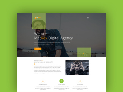 Work in progress ( MatRex) agency clean creative minimal template ui ux web