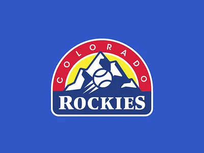 Colorado Rockies badge baseball colorado logo mountain park