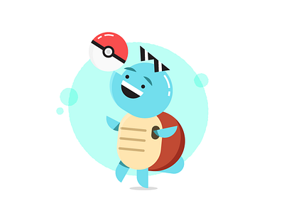 Shapémon - Water Squirrel character class design learn pocket monster pokemon skillshare squirrel squirtle teaching turtle