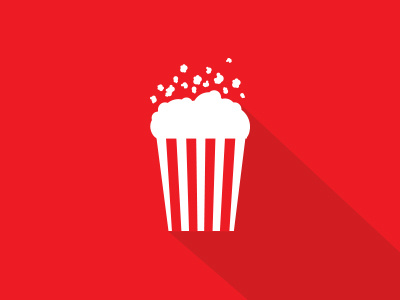 Popcorn design food graphic icon illustration microwave pictogram popcorn red shadow snack white