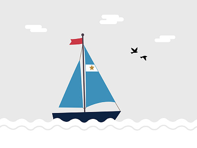 Sailing illustration sailboat sailing san diego