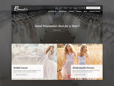 Brandis Bridal bridal dress fashion website website design wedding