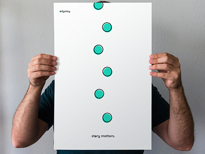 Odyssey Brand Identity Discovery ad branding color doctor footsteps journey logo minimalist odyssey offset poster story