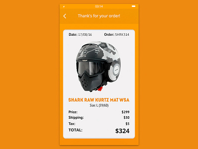 Email Receipt - DailyUI 017 dailyui dailyui017 email interface item shop