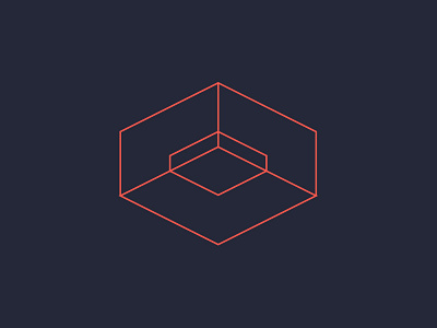 Line concept 3d clean cube lines