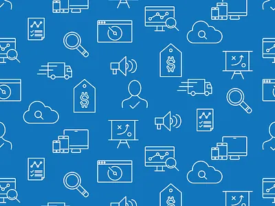 Repeatable Icon pattern analytics cloud conversions delivery icon illustrator optimization pattern profits repeatable search seo