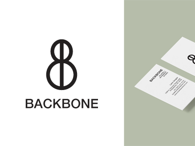 Backbone Logo (w/ a business card sneaky-peek) logo logo design minimalism type