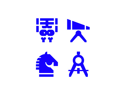 Strategy Iconset chess icon icondesign skeleton strategic telescope