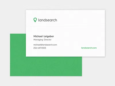 Clean Business Card brand business card card clean corporate green identity simple topography