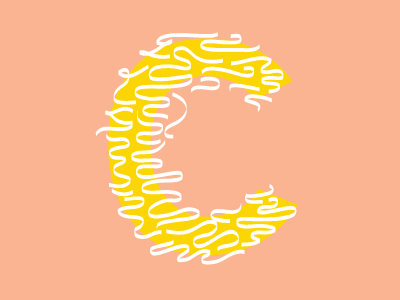 C c letter squiggles type