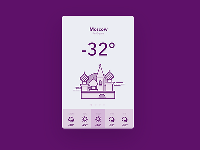 Weather app app design interface moscow ui user weather weatherapp web