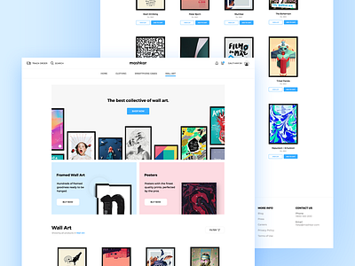 Mashkar | E-commerce Page art artistic clean ecommerce interface minimal page poster product shop wall website