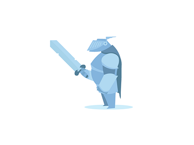 Feeling Blue badge clean dribbble flat graphic design illustration knight line new pattern