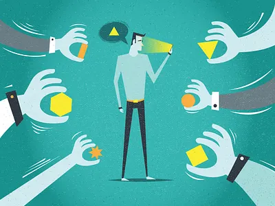 "​The ad-tech of tomorrow, today." ad advertisement consumer customer digital editorial illustration india technology vector yatish asthana