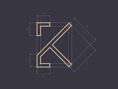 Karel Zejda - Logodesign calculation design flat geometry k karel letters logo logodesign math z zejda
