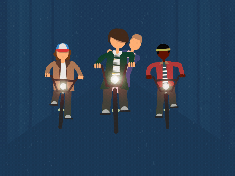 Stranger Things bike character gif netflix scifi stranger things tv vector woods