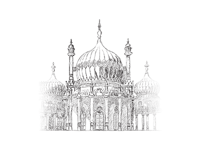 Brighton Pavilion brighton photoshop sketch