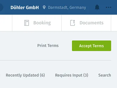 Header Alteration button filter header navigation