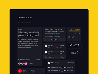 Combined blocks section from📍Pin android elements ios iphone screens ui ui kit ux