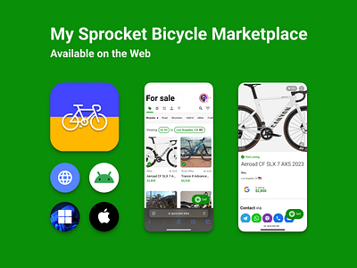 Sprocket Web App android bicycle bike client cross platform cycle design desktop interface internet ios java mac marketplace pc sprocket ui ux web website