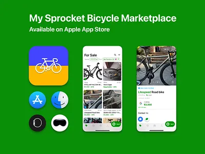 Sprocket iOS App app app store apple application bicycle bike buy cycle ios ipad iphone ipod macos marketplace sell sprocket ui ux visionos watchos