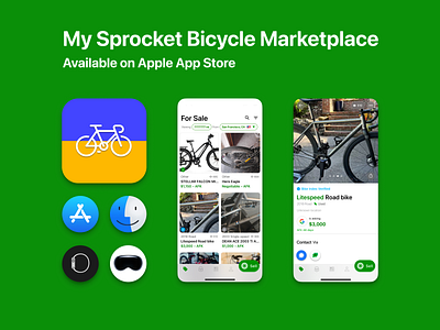 Sprocket iOS App app app store apple application bicycle bike buy cycle ios ipad iphone ipod macos marketplace sell sprocket ui ux visionos watchos