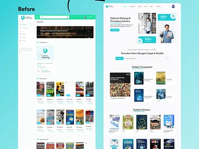 Redesign Primakara University Library Website produtdesign revamp ui ux