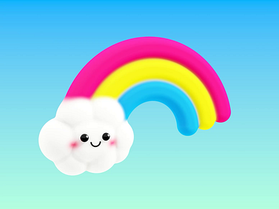 Rainbow Cloud 3d branding design graphic design illustration projectneo