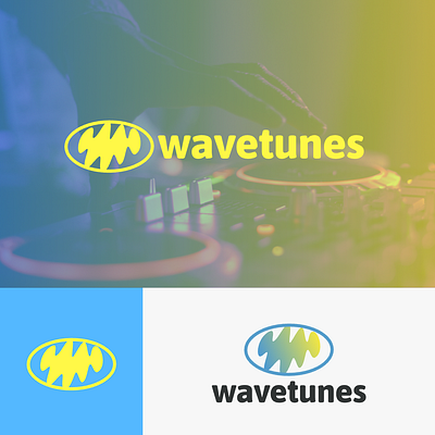 Wavetunes | Logo abstract audio beat clean dj flat graphic logo melody minimal modern music party rhythm simple sound tech vector wave waves