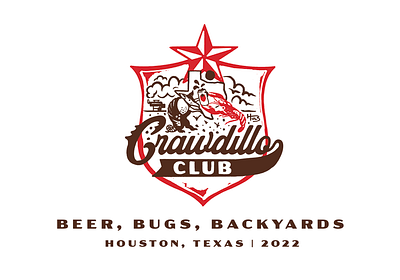 Lone Star Beer | Crawdillo Club crawfish logo design lone star beer texas